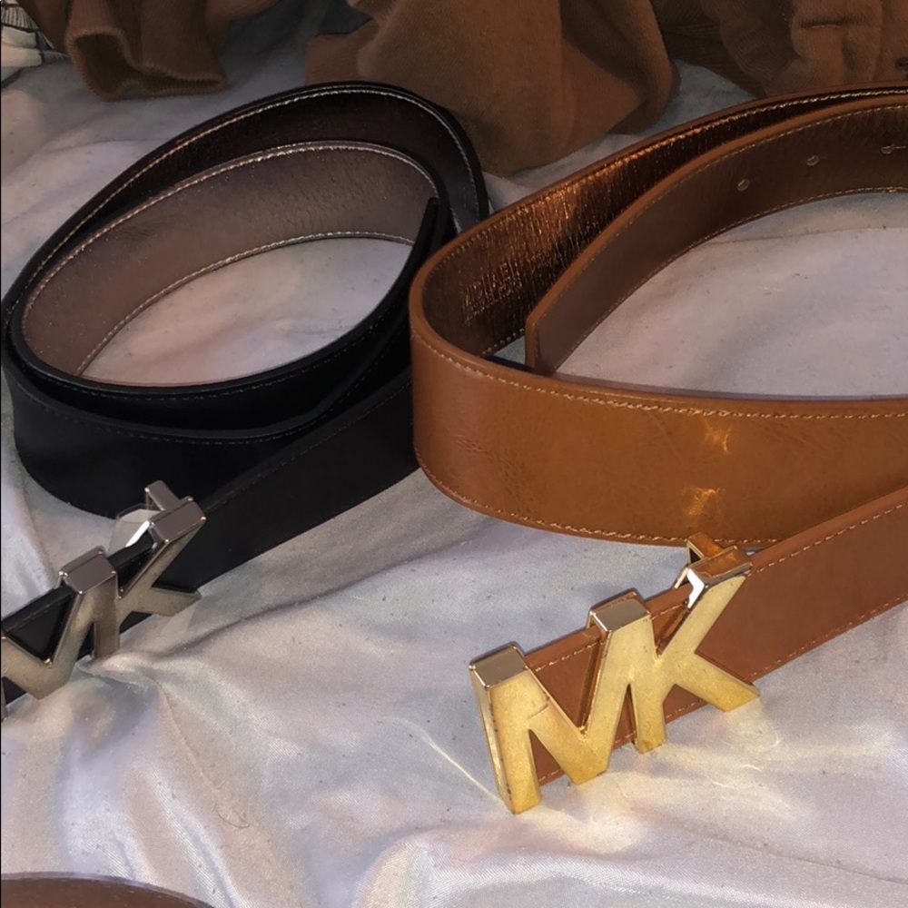 Two Michael kors belt